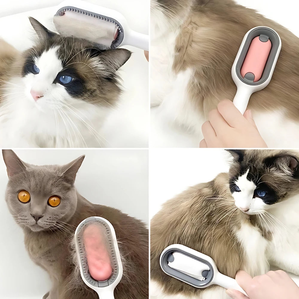Escova Removedora de Pelos para Gatos e Cachorros e Aparador de Pelo Seco para Banho
